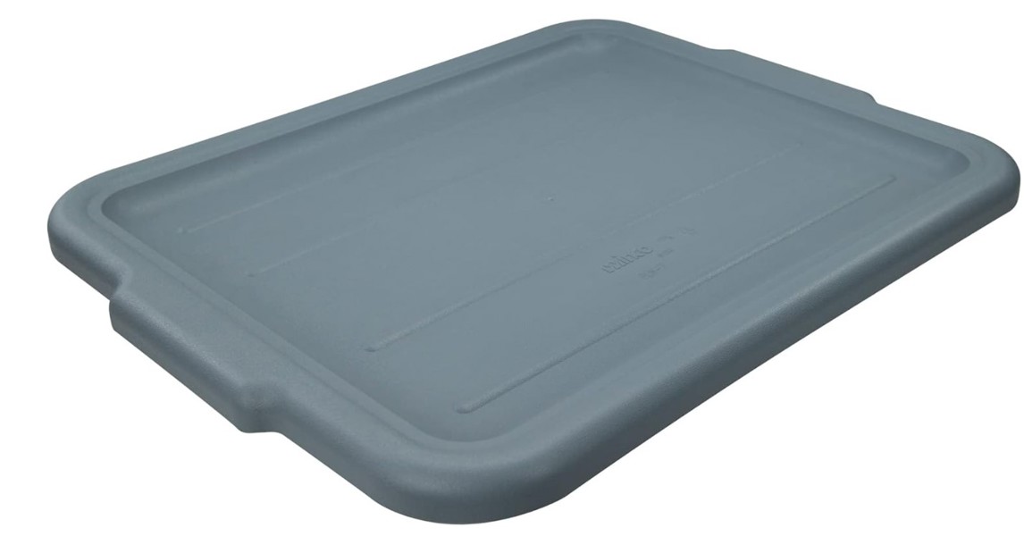 Winco PLW-CG Dish Box Cover Gray