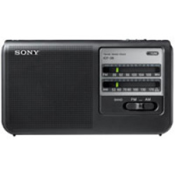 Sony Tape Sales Company ICF38 Portable AM/FM Radio Black