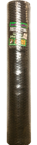 Jackson Wire FPN 172BLK-RL Poultry Netting 1X72 In 20 Ga Black Vinyl Coated