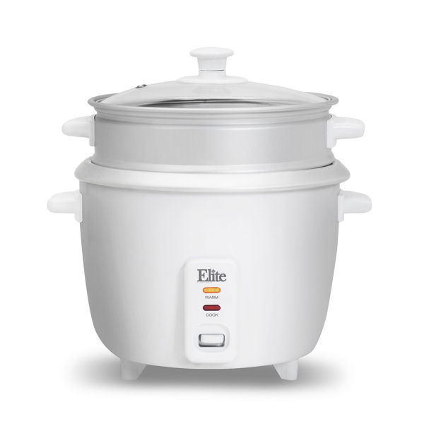 Elite Maxi-Matic ERC-003ST Rice Cooker 3 Cup Capacity with Steam Tray