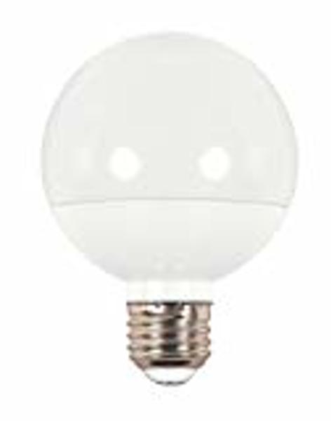 Satco S9203 Frosted LED Light Bulb 6W 5000K 450 Lumens 120V Medium Base Dimmable Natural Light