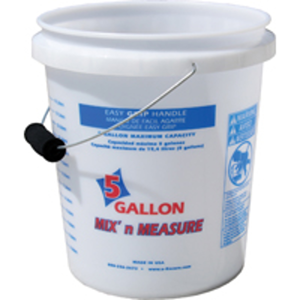 Encore Plastics 350001 Paint Pail 5 Gal Plastic White with Form Grip Handle