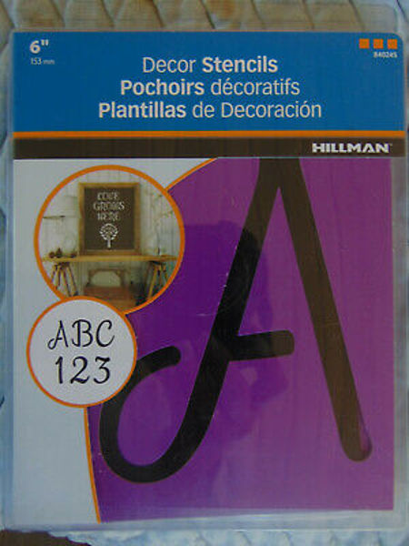 Hillman Group 840245 Script Stencils 6 In Letters and Numbers