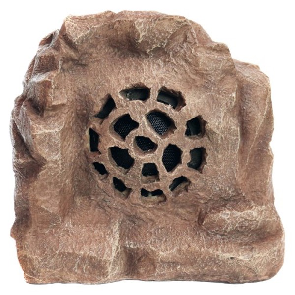 Alpine Corporation QLP542SLR-BR Solar-Powered Bluetooth-Enabled Speaker Brown Resin
