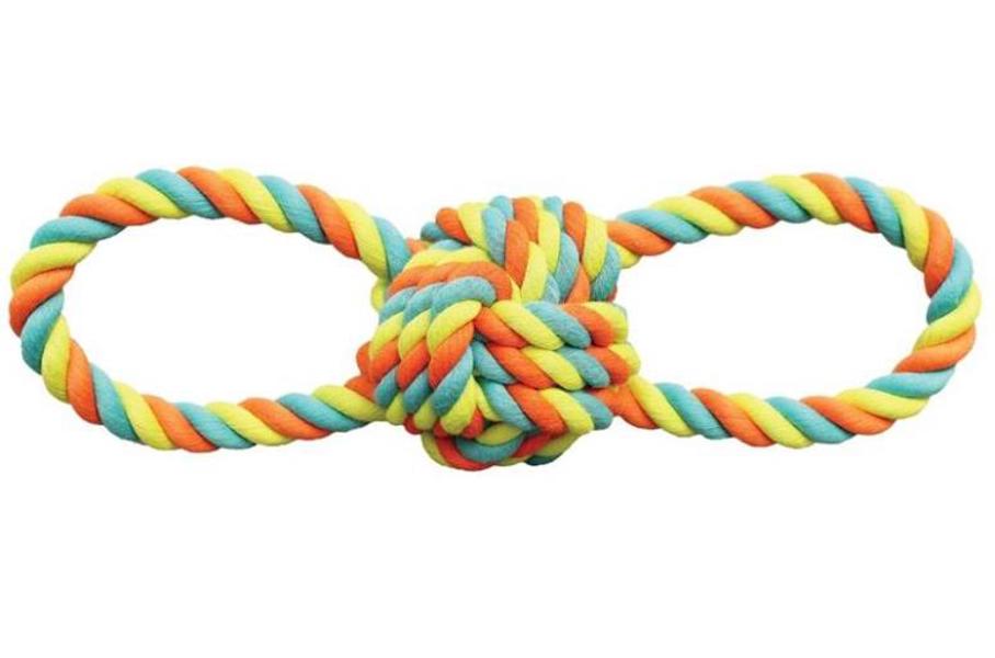 BOSS PET PRODUCTS WB15522 Rope Ball Pet Toy 11 In
