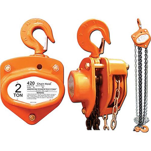 Acorn International 420 Chain Block 2 Ton Capacity 16-9/16 In Between Hooks