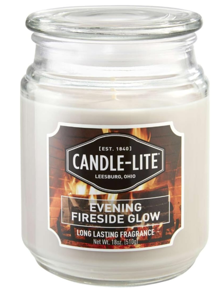 CANDLE-LITE COMPANY 3297251 Candle Jar 18 Oz Evening Fireside Glow