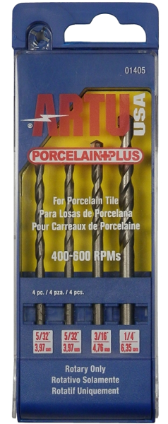 ARTU 01405 Porcelain Tile Drill Bit Set 4 Piece
