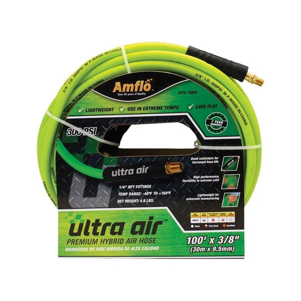Plews/Edelmann 575-100A Premium Hybrid Air Hose 3/8 In X 100 Ft 300 PSI
