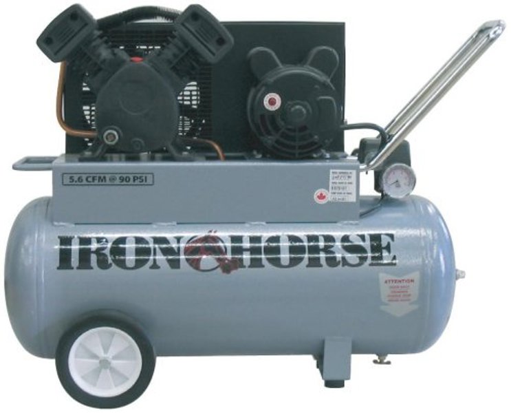 Wood/Iron Horse IHP5120H1-US Electric Portable Air Compressor 5 HP 90 PSI Belt Drive