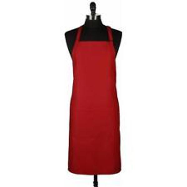 Mercer Culinary M61110RD Bib Apron Red with Pocket