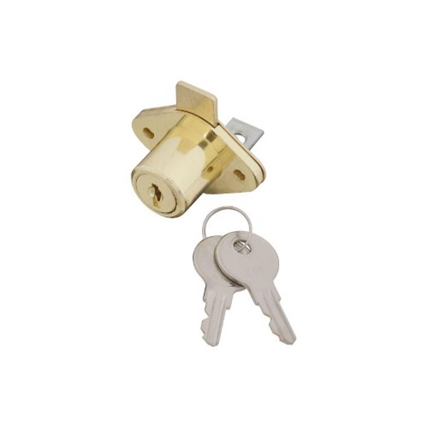 National Hardware N185-298 Keyed Steel Drawer Lock Zinc Brass