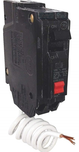 GE ELECTRICAL THQL1120GFTA Circuit Breaker 20 Amp 1-Pole 4-1/2 In x 1 In Ground Fault 14-8 AWG Cu/12-8 AWG Al