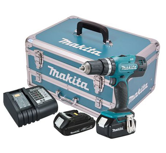 Makita Tools DHP453SYX2 Hammer Driver Drill 18V with Aluminum Case and Bits