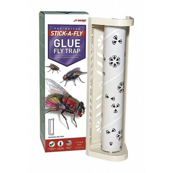 J.T. Eaton 444 Trap Glue Fly Stick-A-Fly Collar Inserted in a Polycarbonated Protection