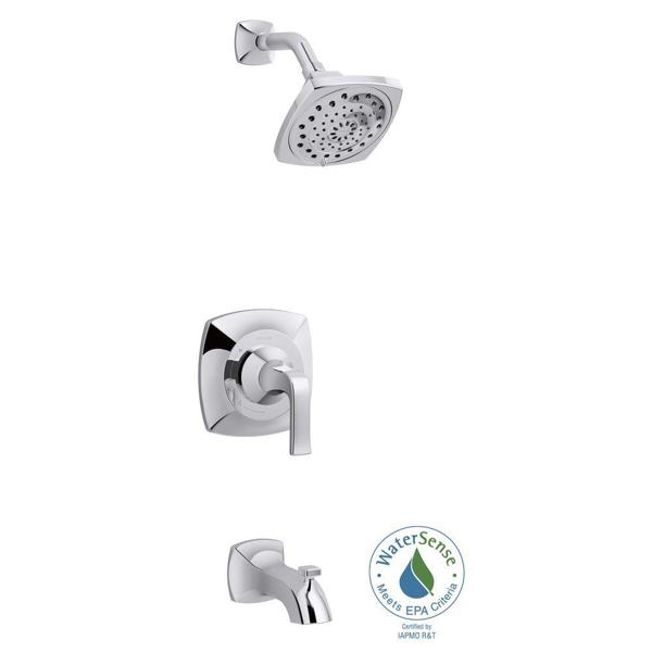 Kohler R76217-4G-CP Tub Shower Faucet Wall Mount 1-Handle Polished Chrome