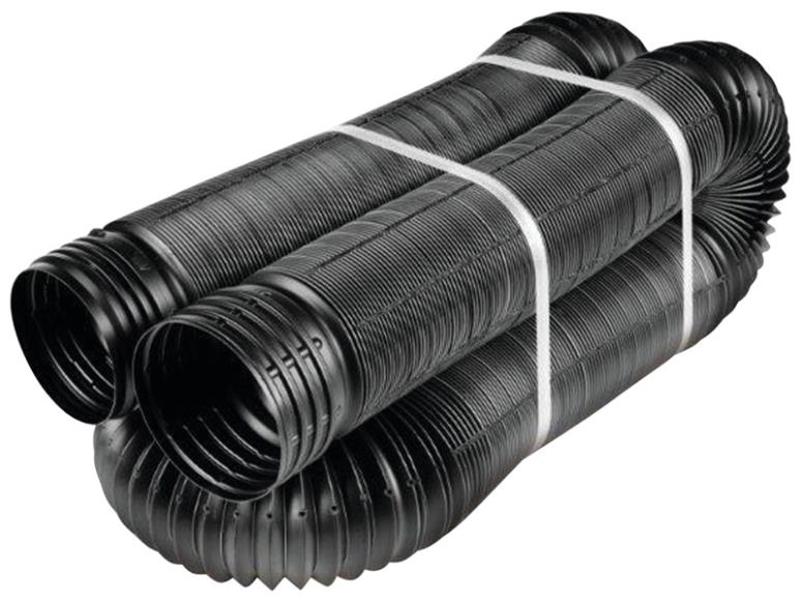 Amerimax Home Products 51310 Solid Flex Drain Pipe 4 In 25 Ft PVC