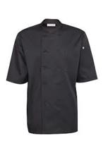 JLCV-BLK-L Large Black Chef Coat