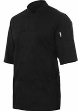 JLCV-BLK-S Small Black Chef Coat