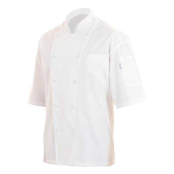 Chef Works JLCV-WHT-S Small Basic Cool Vent Chef Coat White