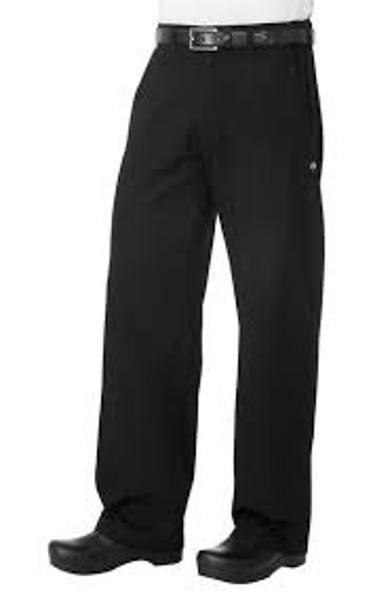 Chef Works BBLW-BLK-M Chef Pants Black M Basic Baggy Black