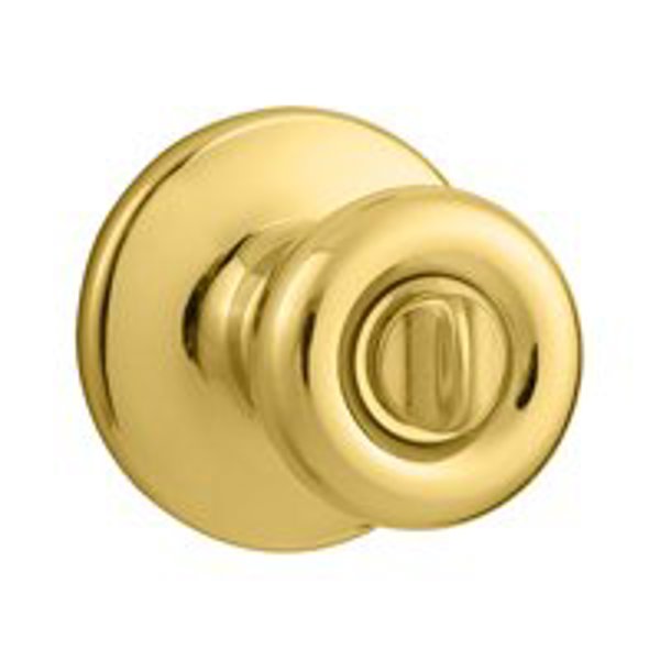 Kwikset 300T3CPRCLRCS Tylo Bed and Bath Privacy Lockset Bright Polished Brass