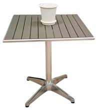 7112808 27 In Square Aluminum Bistro Table