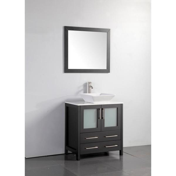 PRIELE VPOSITANO30ESPSODOCESI Vanity Solid Doors Ceramic Sink