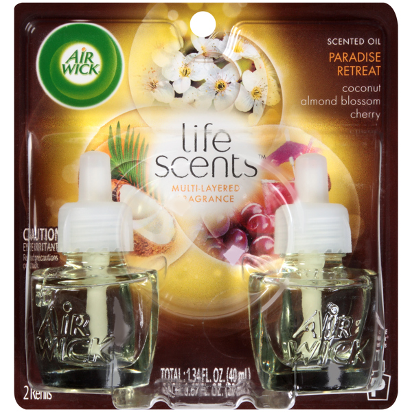 Air Wick CELD91110 Paradise Retreat Scented Oil Refill 2 Pack