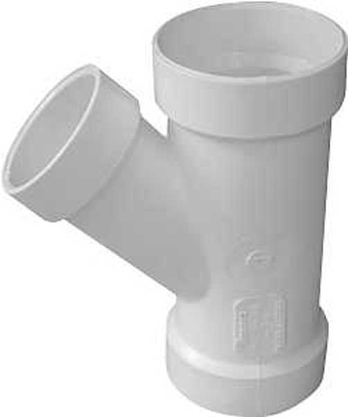 IPEX USA LLC-CANPLAS 71021 Wye PVC 2 X 2 X 1-1/2 In DWV Reducing Hub Sch 40 Red