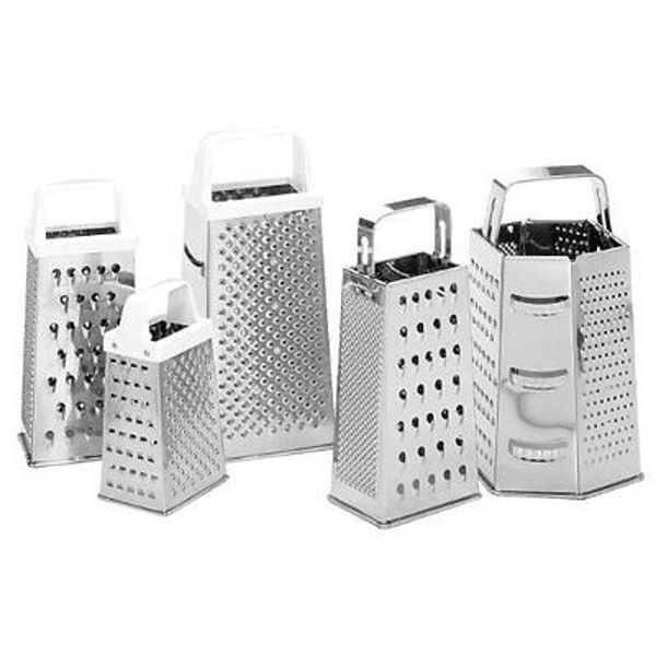 Fox Run Craftsmen 5568 4 Sided Grater Stainless Steel with Plastic Handle