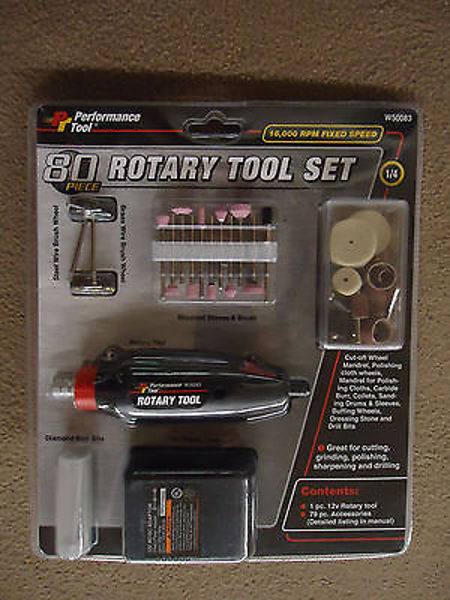 Performance Tools W50083 Rotary Tool Set 80 Piece
