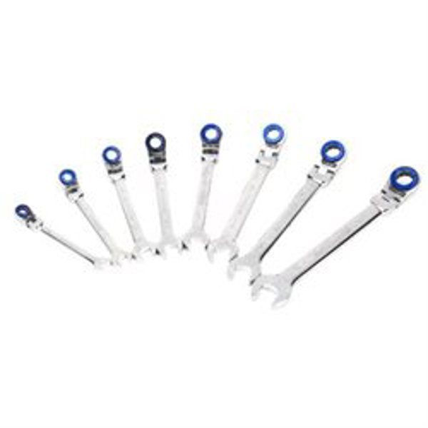 Performance Tools W30646 8 Piece Flex Ratcheting Wrench Set 8-18mm