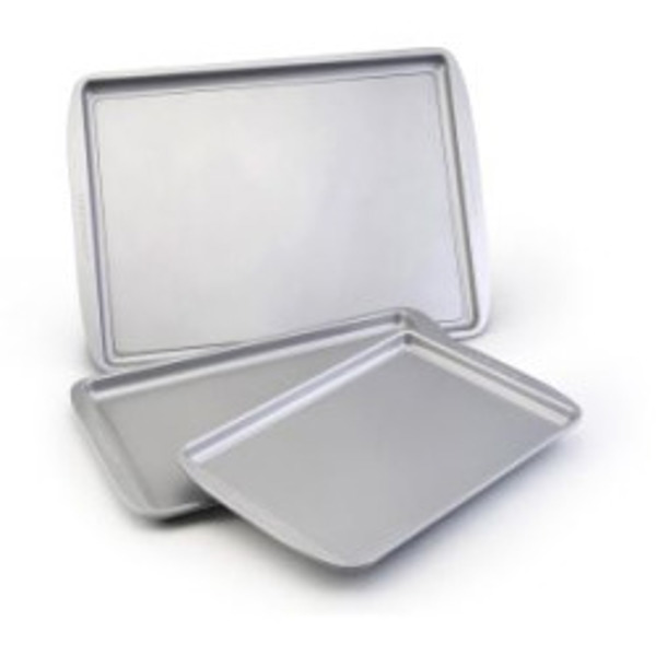 Farberware 52019 Cookie Pan Set 3PC Gray Nonstick
