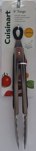 Cuisinart CTG009TNG Tongs 9 Inch Stainless Steel Kitchen Utensil Heat Resistant