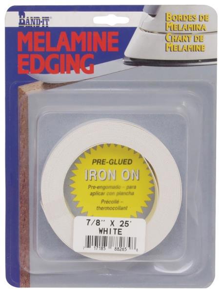 Cloverdale Company 88265 Iron-On Melamine Edging 7/8 In x 25 Ft White