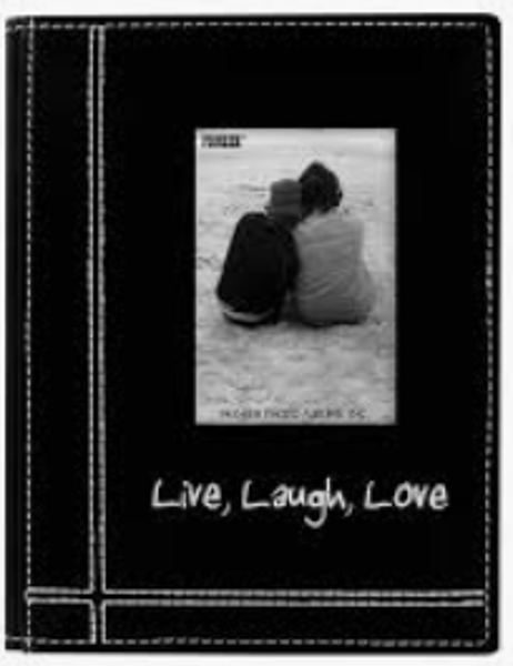 Pioneer Photo Albums LLL-46 Photo Album Sewn Live, Laugh, Love, Brown