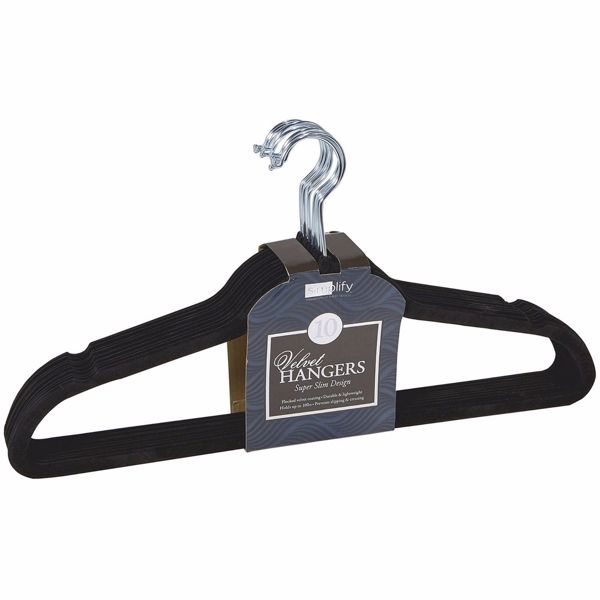 Kennedy International 3246-BLACK Basic Hanger 10 Pack Black