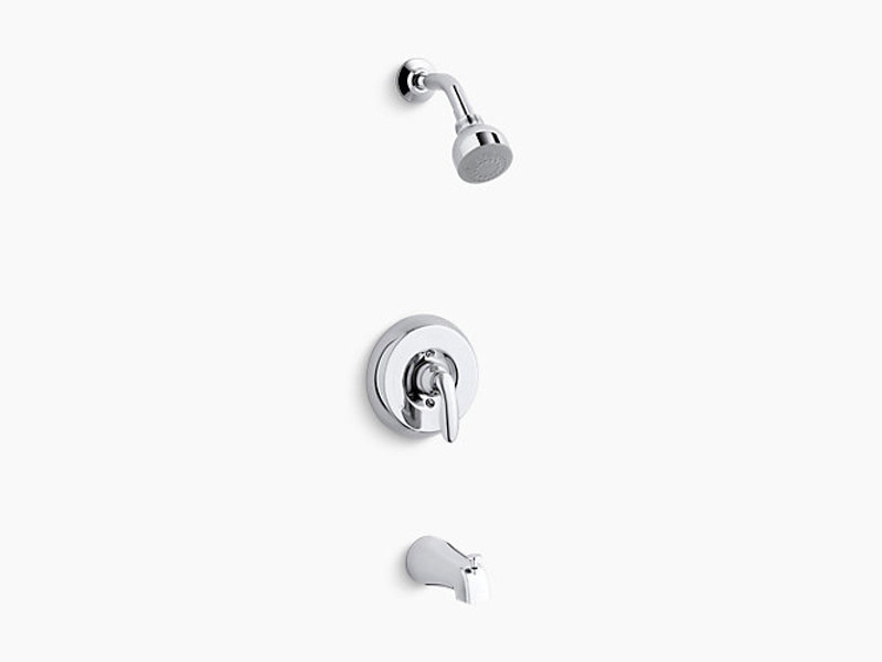 Kohler TS15601-4-CP Shower Valve Trim with Lever Handle NPT Spout 2.5 GPM