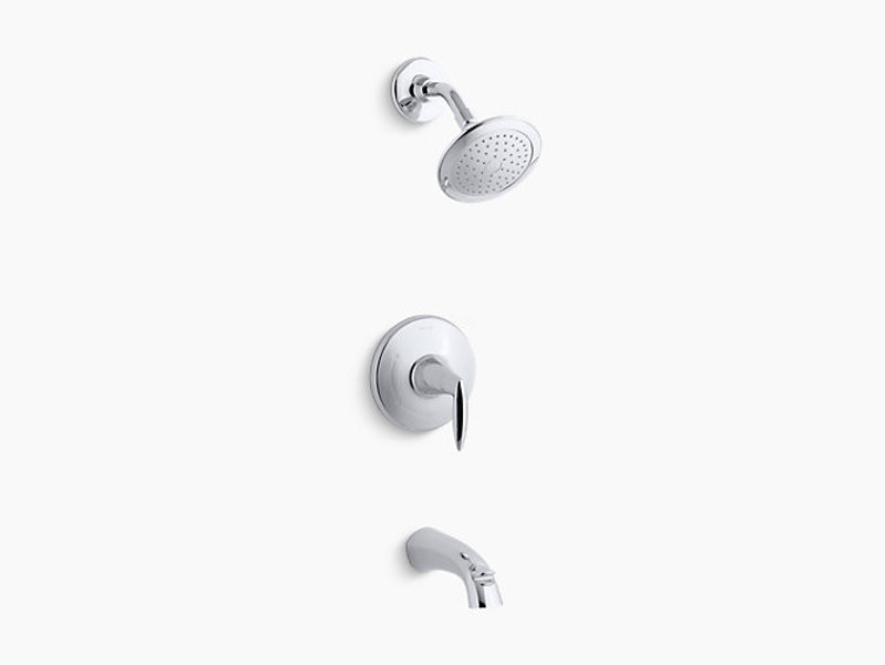 Kohler TS45104-4-CP Tub and Shower Faucet with Lever Handle 2.5 GPM