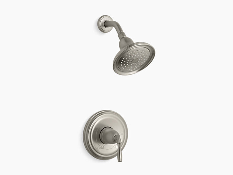 Kohler TS396-4-BN Shower Trim with Lever Handle 2.5 GPM Showerhead Brushed Nickel