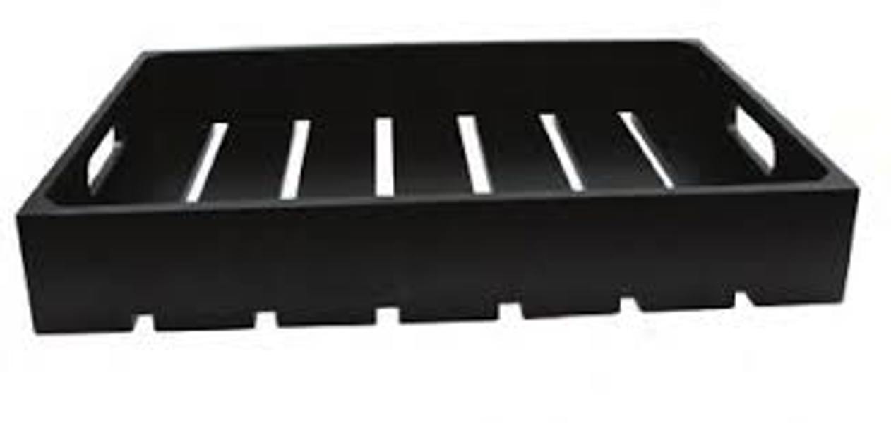 Tablecraft CRATE11BK Tray Crate 20 In X 12 In Black Wood Gastronom