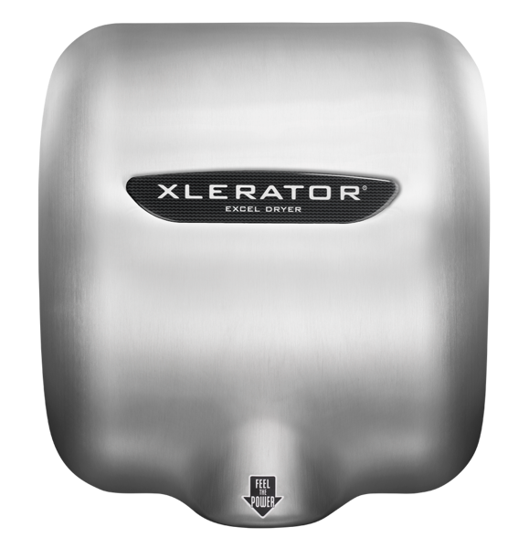 Excel Dryer 604561A Hand Dryer Stainless Steel 4.5 Noise Reduction Nozzle 110-120V Adjustable Heat