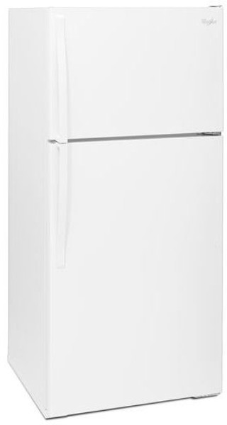 Whirlpool WRT314TFDW Top Mount Refrigerator 14.23 Cu Ft Energy Efficient Glass Shelves Texture Flat Door Field Installable