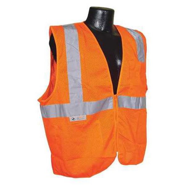 Radians Inc SV2ZOML Economical Hi-Viz Safety Vest Large Unisex Orange