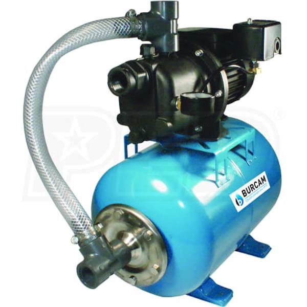 BUR-CAM PUMPS 506227P Shallow Well Jet Pump 3/4 HP 7 Gal Pressure Tank