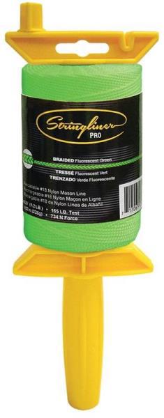 Stringliner by U.S. Tape Co 25468 Braided Twine 1X500 Nylon Green
