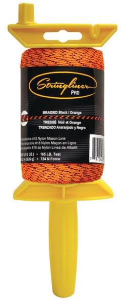 Stringliner by U.S. Tape Co 25491 Braided Twine 500 Ft Length No. 18 Nylon-Polyester Orange