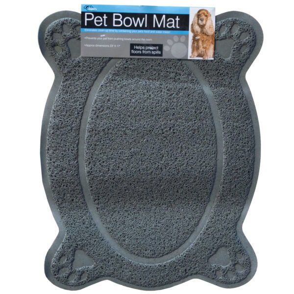 Kole Imports OL601 Pet Bowl Mat Four Paw