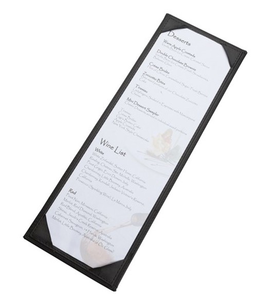 Winco LMS414-BK Bar Menu Cover 4.5 In X 14 In Black